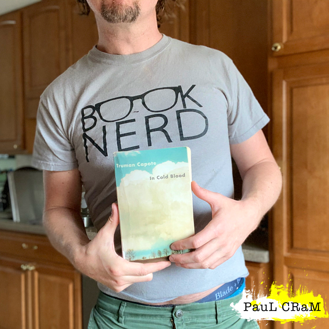 Paul Cram holding “In Cold Blood” 