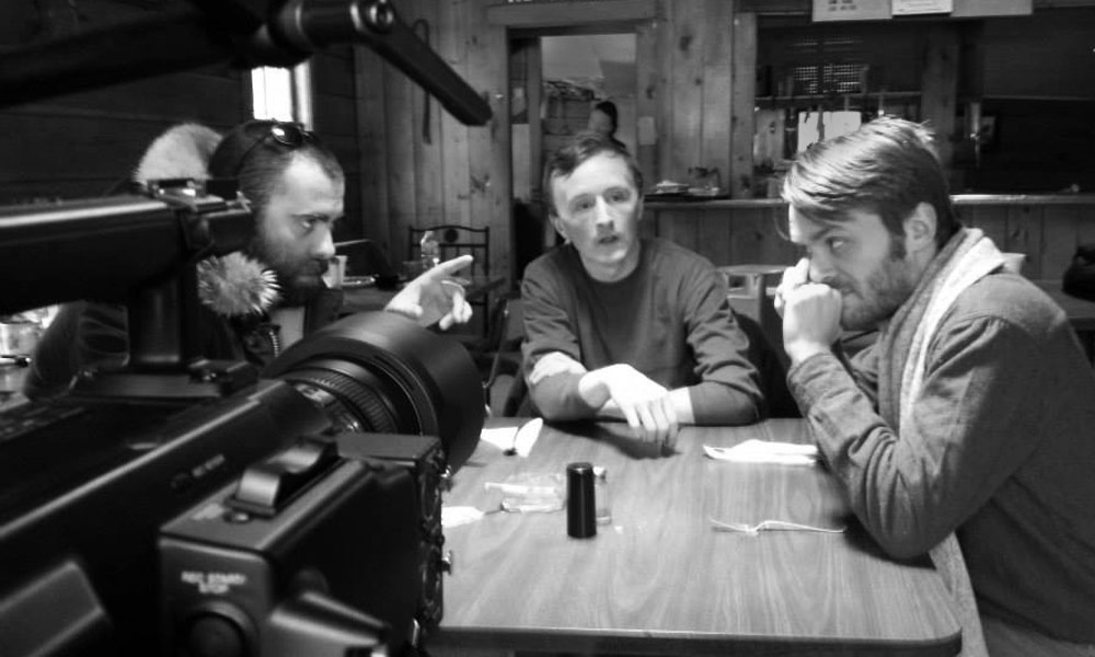 Paul Cram in Maine filming horror movie