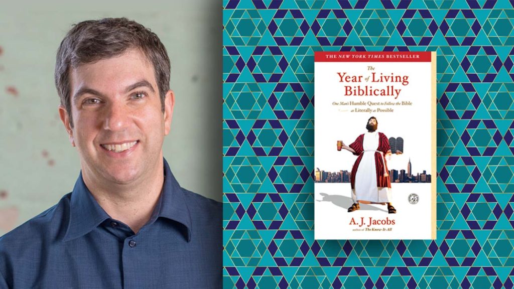 Author AJ Jacobs and his book The Year of Living Biblically